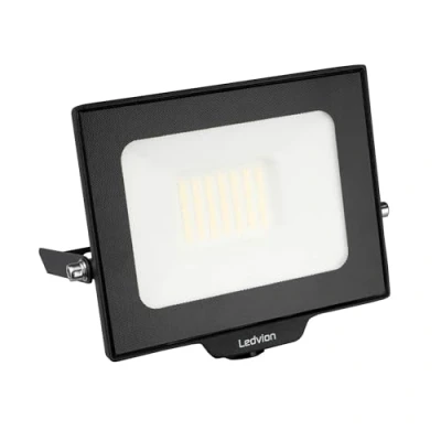Afbeelding van Ledvion LED Breedstraler, Incl. 0.5M kabel, 30 watt Osram 4000K 2550 lumen werklamp, outdoor Breedstraler IP65 waterdicht, met snelkoppeling
