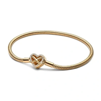 Afbeelding van Pandora Armbanden Schlangen Gliederarmband mit Funklendem Unendlichk in gold