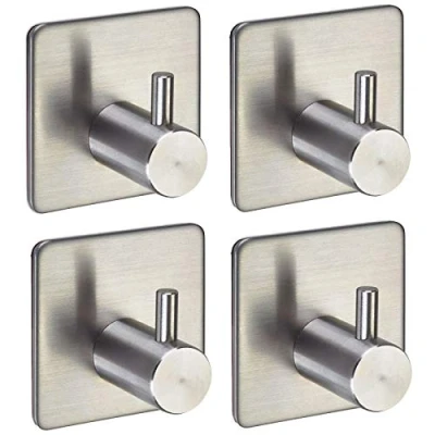 Afbeelding van 4 stuks SOTECH wandhaken Pandora 45 x 30 mm RVS zelfklevend voor keuken en badkamer