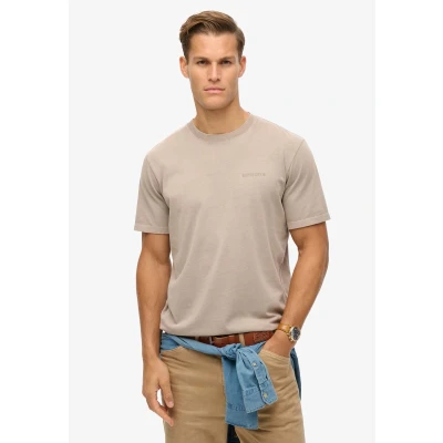 Afbeelding van Superdry Overdyed LOGO Tshirt basic, Heren, Maat: XL, Deep beige slub