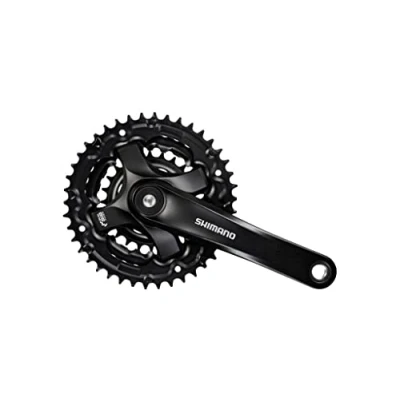 Afbeelding van Shimano Crankstel 6/7/8 speed Tourney FC TY501 met 175mm crankarm 42 x 34 24T zwart