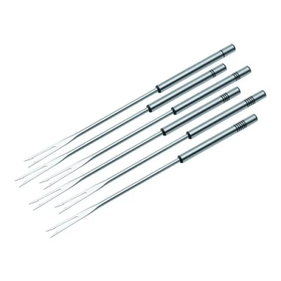 Afbeelding van KUHN RIKON 32208 Vleesfonduevorken van roestvrij staal 6 stuks, zilver, 26,5 x 1,5 cm