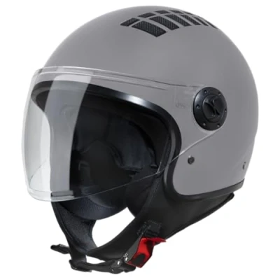 Afbeelding van VINZ Como Jethelm ECE 22.06 goedgekeurde Scooterhelm Scooter Helm Snorfiets Motorhelm Titanium