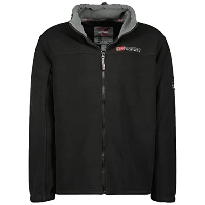 Afbeelding van Geographical Norway TAMAZONIE MEN Dikke Warme Heren Fleece Ritssluiting Mannen Winter Sweat Jacket Lange Mouw Gevoerd Sweatshirt Outdoor Comfort Sweater ZWART S