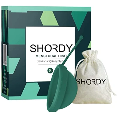 Afbeelding van SHORDY Herbruikbare menstruatieschijf (klein), 100% siliconen van medische kwaliteit, flexibele en lekvrije menstruatieschijf, milieuvriendelijke vrouwelijke hygiëne verzorging Tampons, Pads &amp;