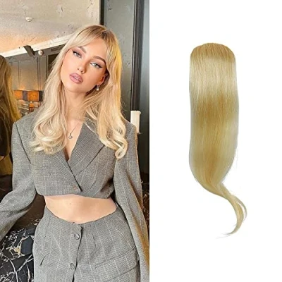 Afbeelding van 2 stuks golvende zijbang 100% echt haar clip in pony curly haarextensies (Blond)