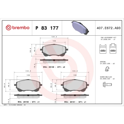 Afbeelding van Brembo Remblokset P 83 177