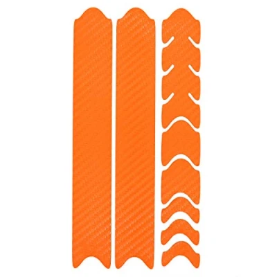 Afbeelding van AlphaShield K099 Fietsframebescherming, zelfklevend, voor MTB/BMX, lakbescherming, carbon oranje