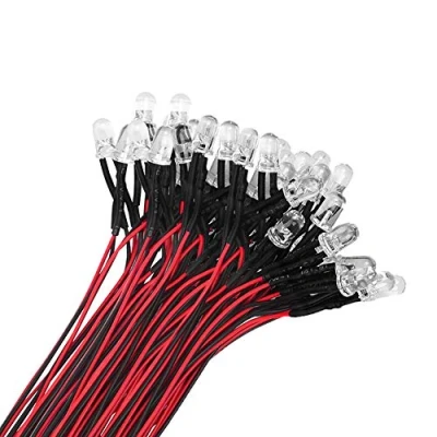 Afbeelding van YIXISI 50 Stuks Voorbedrade LED, 5mm Diode Lamp, 12V Voorbedraad Licht, Rood