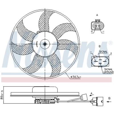 Afbeelding van Nissens Ventilatorwiel motorkoeling 850020