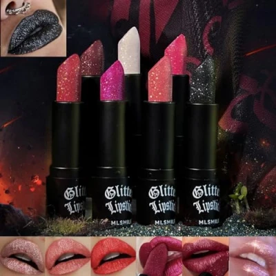 Afbeelding van KTouler 7 kleuren Matte to Glitter Shine lippenstift, diamant, sterk gepigmenteerde metallic make up, lang houdend, waterdicht, glitter, schitterend, glanzende lipgloss voor dames
