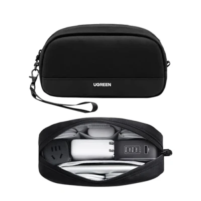 Afbeelding van UGREEN Cable Pouch Tech EDC Etui, Kabel Organiser Pouch, Reis Essentials Organiser, Waterdicht, Interne Rits Lagen, smartphone, powerbank, kabel, harde schijf, ECC Standard S, zwart