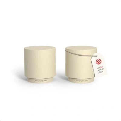 Afbeelding van LARS NYSØM &#039;Svæve&#039; Set Roestvrijstalen Peper en Zoutstel Modern Minimalistisch Ontwerp Eenvoudig Navullen Buttercream