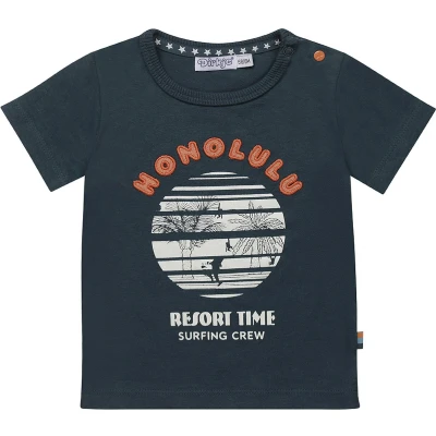 Afbeelding van Dirkje T shirt ss met printopdruk donkerblauw