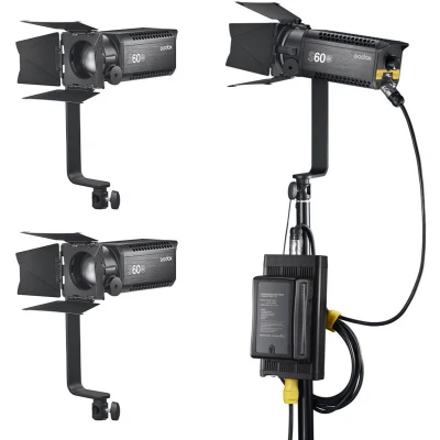 Afbeelding van Godox Focusing LED Light S60BI 3 Head Kit