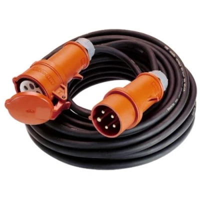 Afbeelding van AS Schwabe 60521 Stroom Verlengkabel 32 A Zwart 50.00 m H07RN F 5G 4 mm² Met fasewisselaar