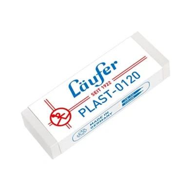 Afbeelding van Läufer 00120 Plast 0120 gum, gum van kunststof, voor potloden en kleurpotloden, transparant, groot