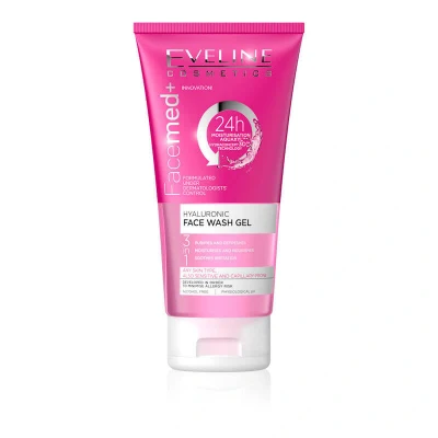 Afbeelding van Eveline Cosmetics Facemed+ Hyaluronic Face Wash Gel 3 in 1 150ml.