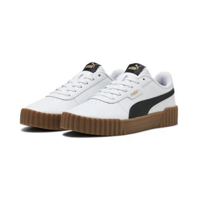 Afbeelding van Puma Dames Carina 3.0 Sneaker, Wit Zwart, 8.5 UK, White 42.5 EU