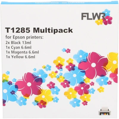 Afbeelding van FLWR Epson T1285 Multipack zwart en kleur cartridge