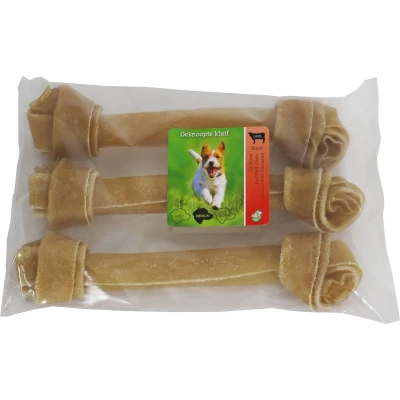 Afbeelding van Buffelhuidbot Geknoopt voor honden (25 cm) 6 stuks