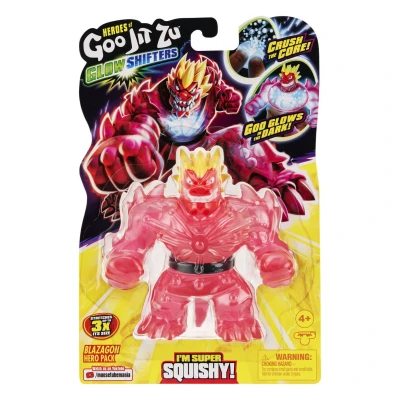 Afbeelding van Goo Jit Zu Shifters superhelden set Blazagon Glow in the dark Stretchfiguur