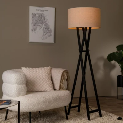 Afbeelding van Lucide TRAFALGAR Vloerlamp 1xE27 Zwart