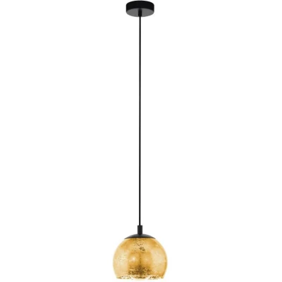 Afbeelding van EGLO hanglamp ALBARACCIN zwart / ø19 x h110 cm eettafellamp woonkamer
