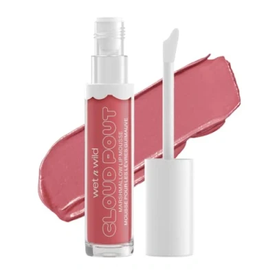 Afbeelding van wet n wild, Cloud Pout Marshmallow Lip Mousse, Matte Vloeibare Lipstick, Niet Drogende en Langhoudende Formule, met Arganolie, Avocado olie Vitamine E, Madness
