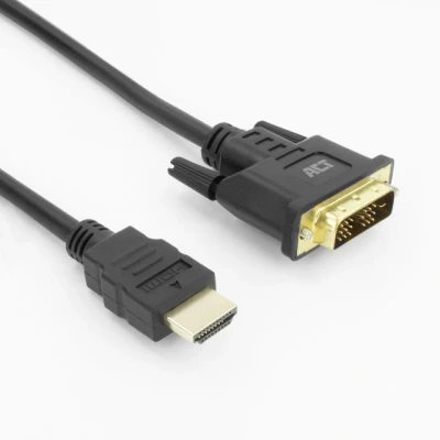 Afbeelding van ACT AK3734 HDMI A (male) DVI D Adapterkabel 4K @ 60Hz Zwart 1 meter