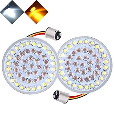 Afbeelding van NATGIC 1157 paar richtingaanwijzers achter met wit/geel LED licht voor Harley Davidson