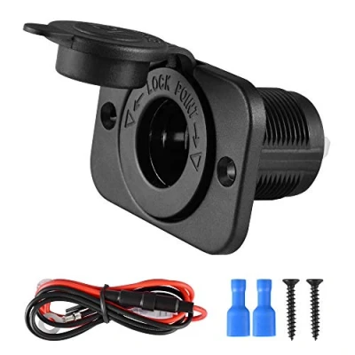 Afbeelding van SYCEES sigarettenaansteker, 12 V 24 stopcontact, gelijkstroomaansteker, stopcontact voor auto, motorfiets, marine, camper, vrachtwagen, SUV, UTV enz., 1 stuk
