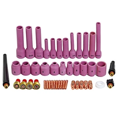 Afbeelding van RIVERWELD TIG Gas Lens Kit, Collet Body Assorted Size Voor SR WP9 20 25 lastoorts 46pcs
