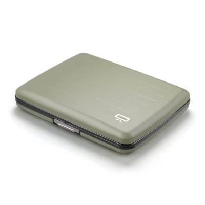 Afbeelding van Ögon Designs V2 Smart Case Large aluminium portemonnee RFID blokkerende kaarthouder Maximaal 10 kaarten en bankbiljetten (Cactus Green)