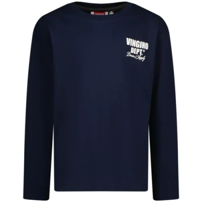 Afbeelding van Vingino longsleeve Basic met printopdruk donkerblauw