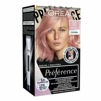 Afbeelding van 3x L&#039;Oréal Preference Vivids Permanente Haarkleuring 9.213 Rose Gold