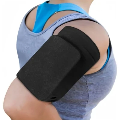 Afbeelding van Adorila Telefoonhouder, armband, lichtgewicht mobiele telefoon armbandhouder compatibel met iPhone 15, 14, 13, 12, 11 Pro Max (XL, zwart)