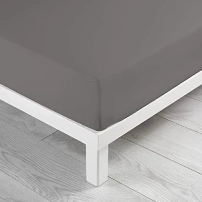 Afbeelding van Douceur d&#039;Interieur Hoeslaken 90/190 UNI GRIS Souris 57 Garens