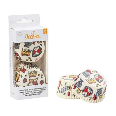 Afbeelding van Decora 0339826 bakvormen, 36 stuks, ø 50 x 32 mm, bakpapier