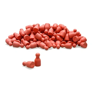 Afbeelding van Wissner actief leren 100 speelfiguren/halma kegels in rood 24 x 12 mm RE Wood®