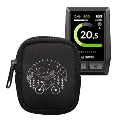 Afbeelding van kwmobile Tas compatibel met Bosch Kiox Bike GPS Case Life wit Zwart
