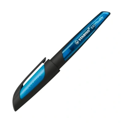 Afbeelding van STABILO EASYbuddy Ergonomische Vulpen Zwart/Licht Blauw A Punt Voor Beginnende Schrijvers