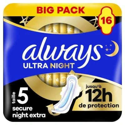 Afbeelding van Always Maandverband Ultra Secure Night Extra 16 stuks