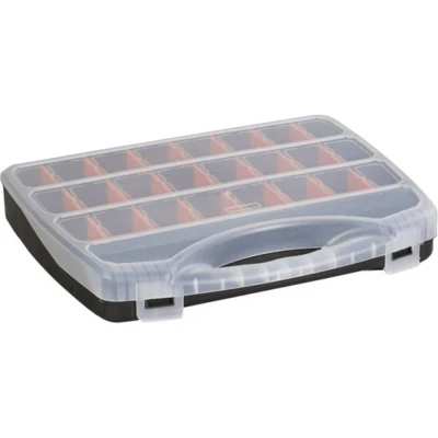 Afbeelding van Alutec Assortimentskoffer (l x b h) 480 375 75 mm Aantal vakken: 26 Variabele onderverdeling Inhoud 1 stuk(s)