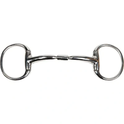Afbeelding van Harry&#039;s Horse Bustrens anatomisch dubbelgebroken Roll R 14mm 13,5 RVS