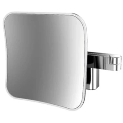Afbeelding van Emco evo scheerspiegel met led verlichting traploos instelbaar 5 voudig vierkant 20 9x20 9cm 2 armig zwart 109513350