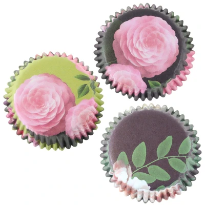 Afbeelding van Cupcake Cups PME Bloemmotief 60 stuks