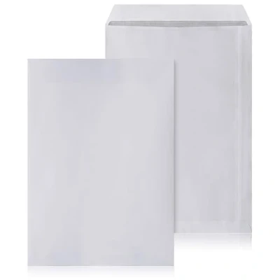 Afbeelding van LOGIC PACK enveloppen DIN C4 zonder raam Zelfklevend Envelop Witte 229 x 324 mm raam, verzendenveloppen Grote (500 stuks)