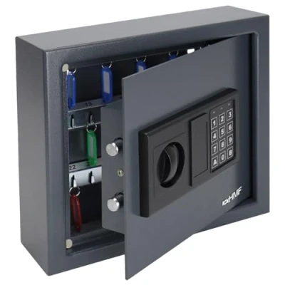 Afbeelding van HMF 2030 11 Sleutelkluis met elektronisch slot, 30 haken, x 28 10 cm, antraciet