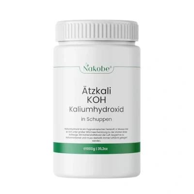 Afbeelding van Nakobe Kaliumhydroxide Etkali Zeepproductie Potassium Hydroxide KOH Industrie Laboratorium
